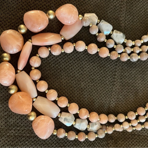 Lane Bryant Jewelry - Lane Bryant Pink and Gold Beaded Necklace